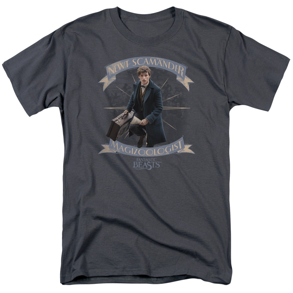 Fantastic Beasts Newt Scamander Mens T Shirt Charcoal