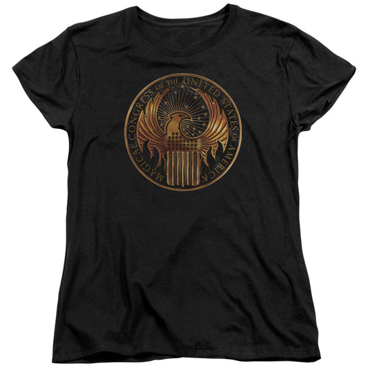 Fantastic Beasts Magical Congress Crest Womens T Shirt Black