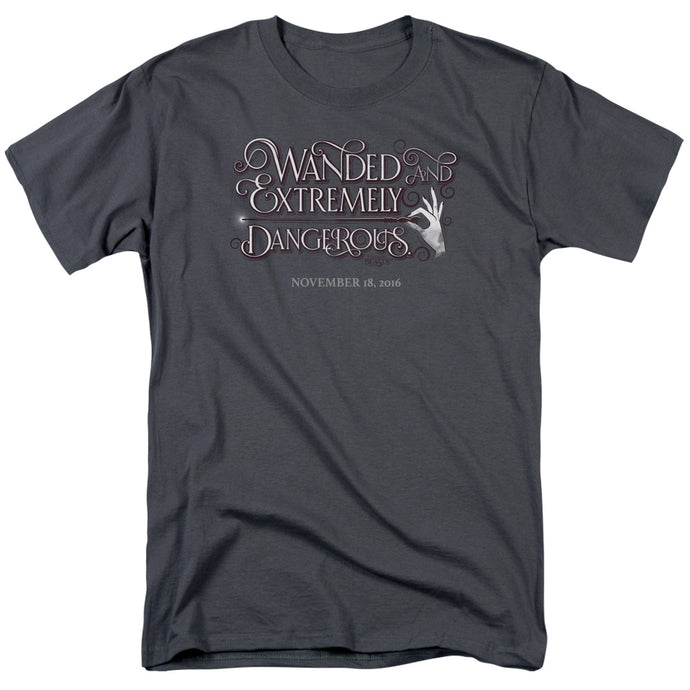 Fantastic Beasts Wanded Mens T Shirt Charcoal