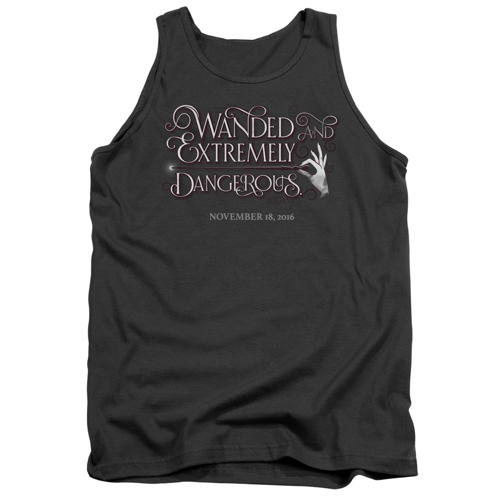 Fantastic Beasts Wanded Mens Tank Top Shirt Charcoal