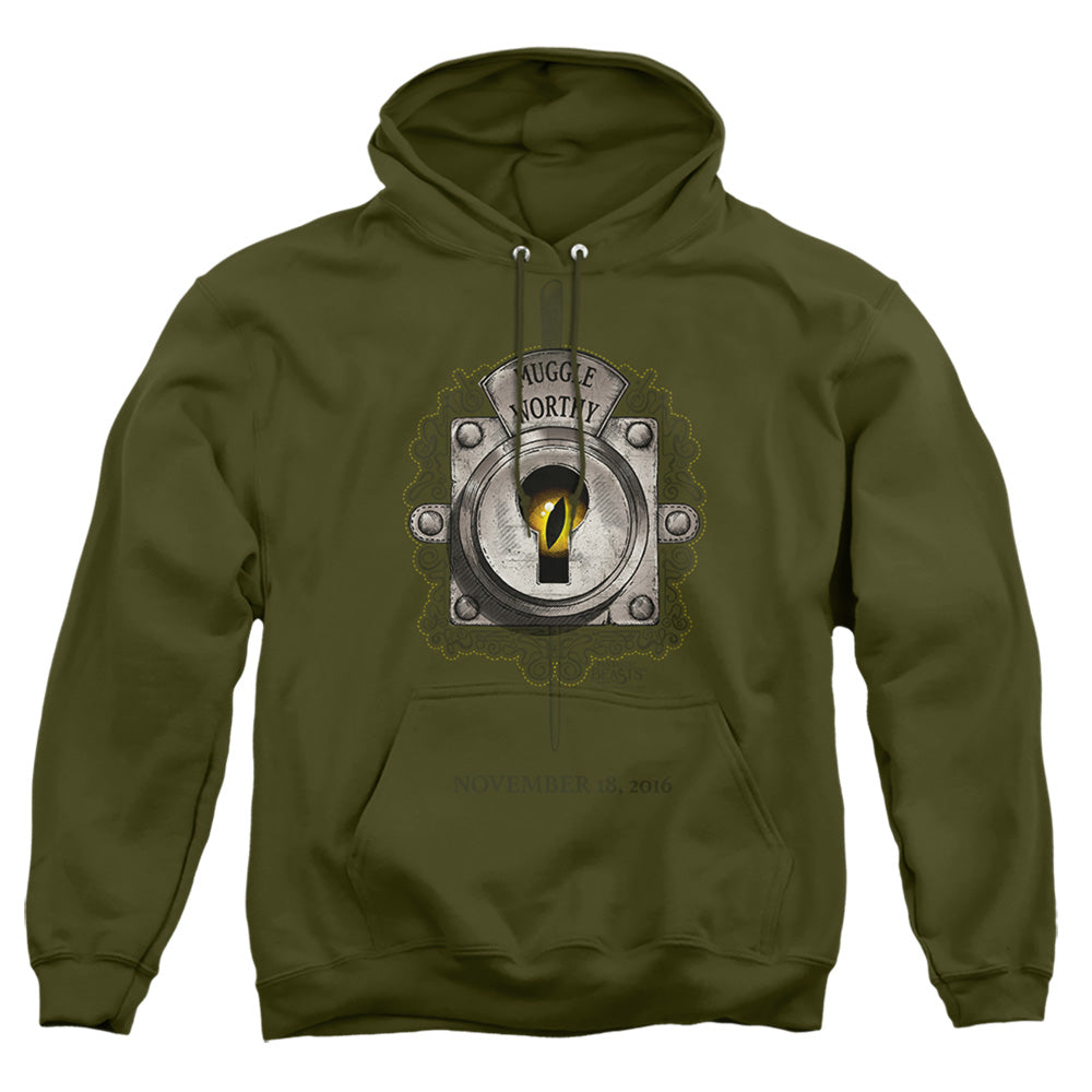 Fantastic Beasts Muggle Worthy Mens Hoodie Military Green