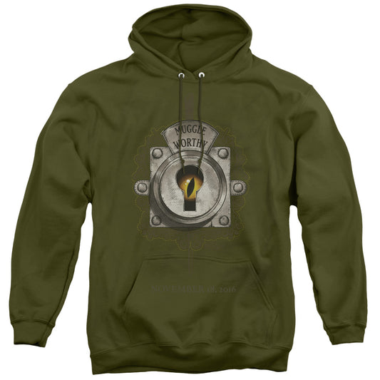 Fantastic Beasts Muggle Worthy Mens Hoodie Military Green