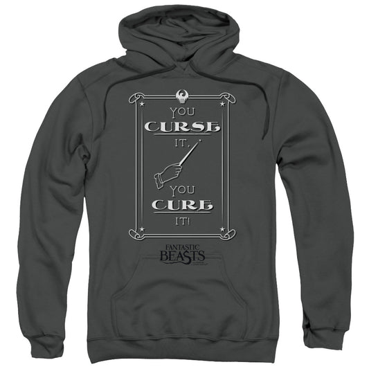 Fantastic Beasts Curse It Mens Hoodie Charcoal