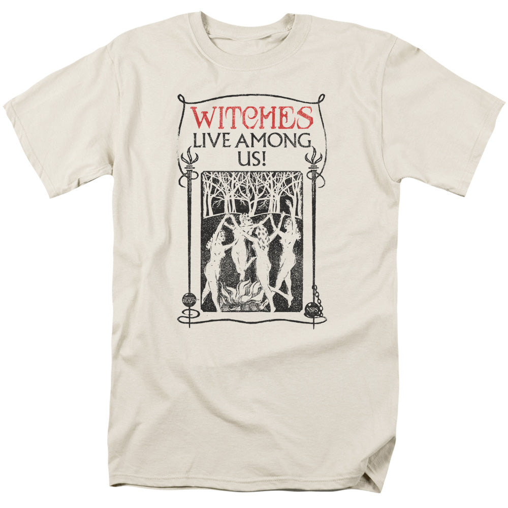 Fantastic Beasts Witches Live Among Us Mens T Shirt Cream