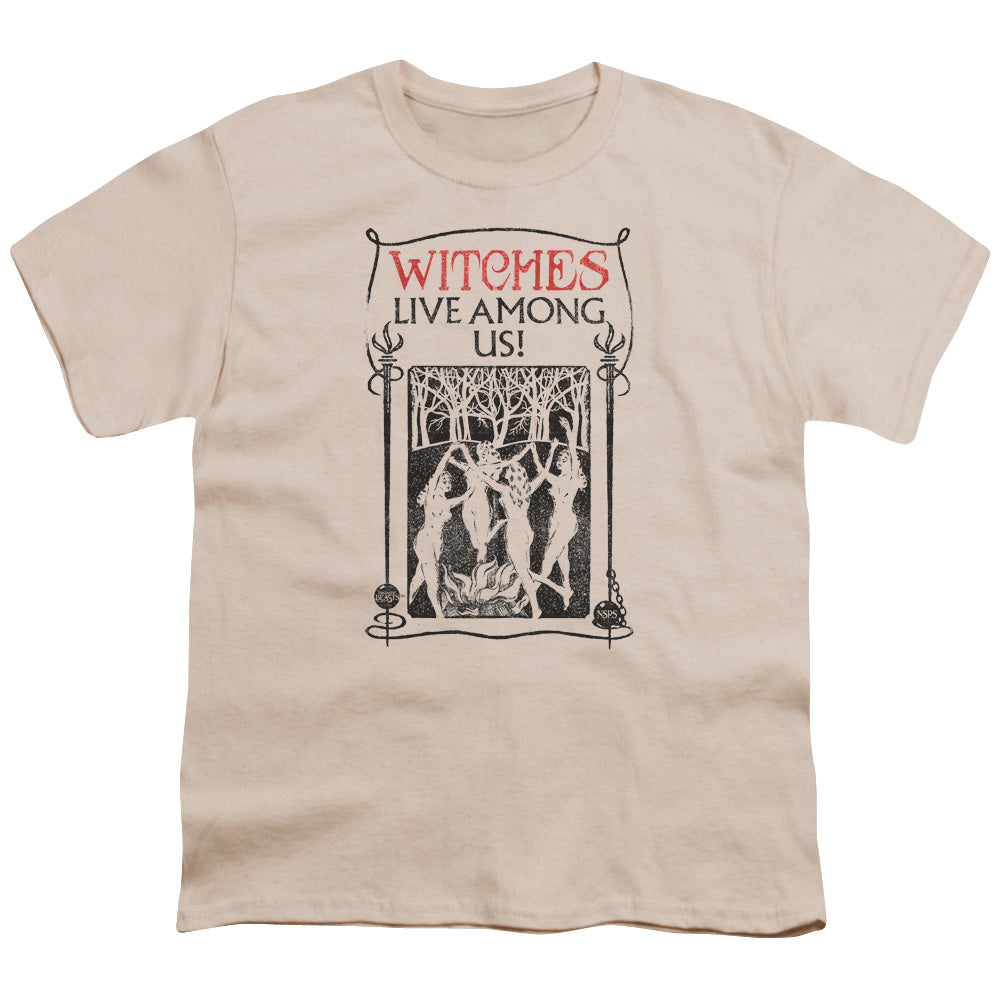 Fantastic Beasts Witches Live Among Us Kids Youth T Shirt Cream