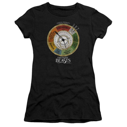 Fantastic Beasts Threat Gauge Junior Sheer Cap Sleeve Womens T Shirt Black