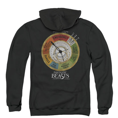 Fantastic Beasts Threat Gauge Back Print Zipper Mens Hoodie Black