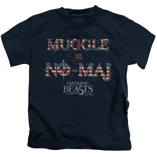 Fantastic Beasts Uk Us No Maj Juvenile Kids Youth T Shirt Navy Blue