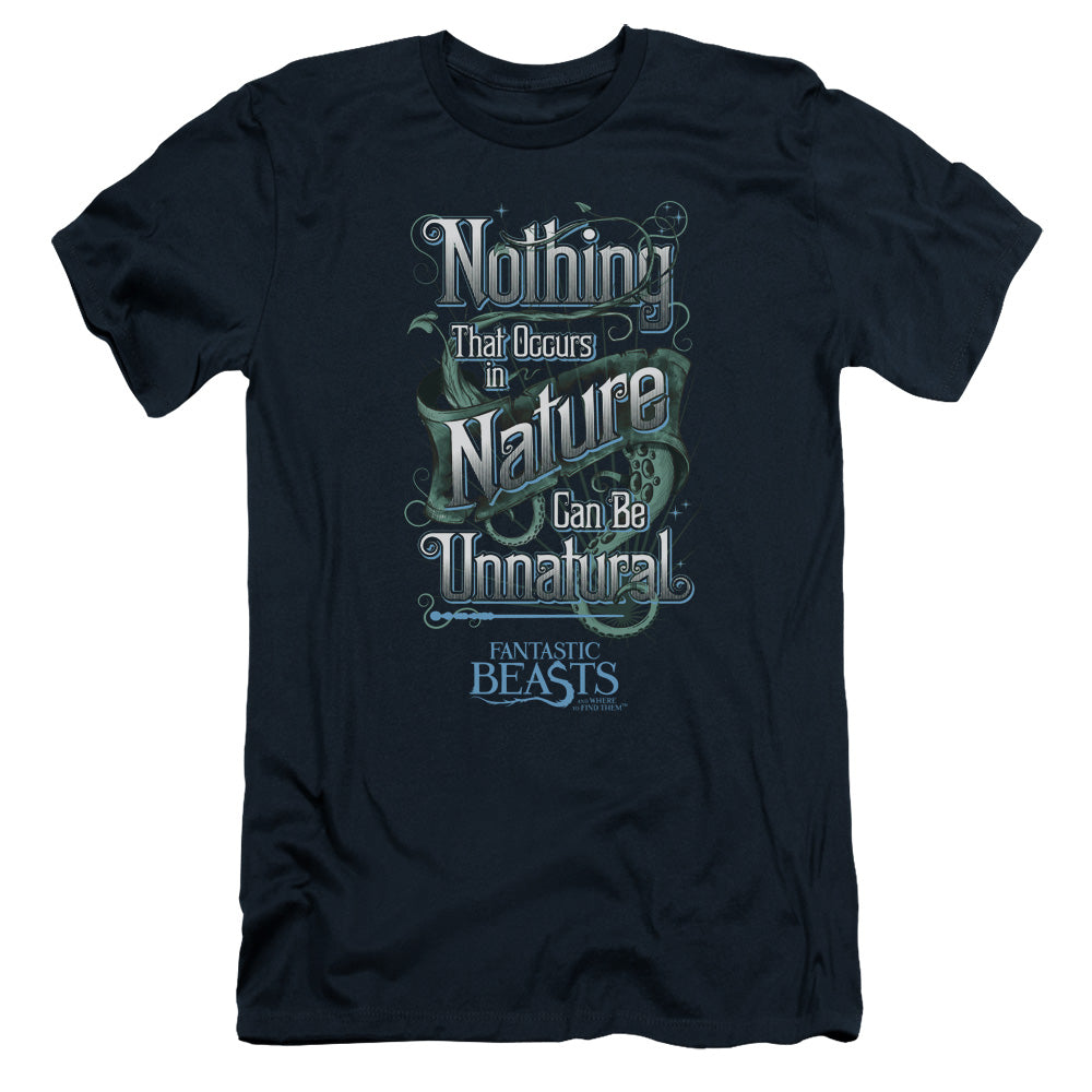 Fantastic Beasts Unnatural Slim Fit Mens T Shirt Navy Blue