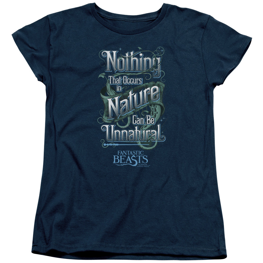 Fantastic Beasts Unnatural Womens T Shirt Navy Blue