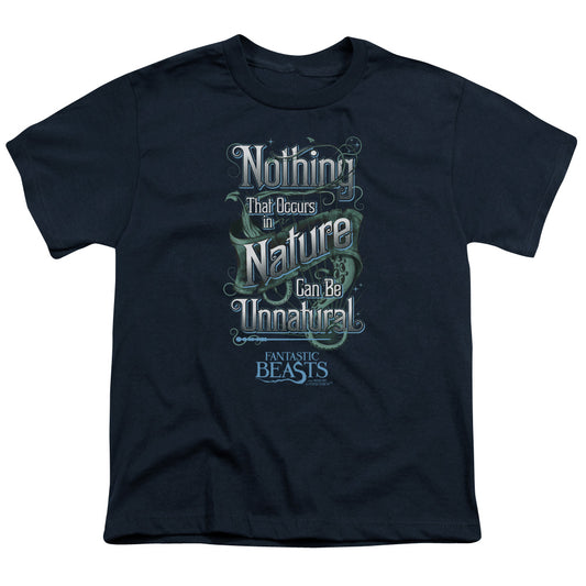 Fantastic Beasts Unnatural Kids Youth T Shirt Navy Blue