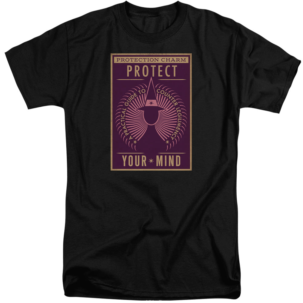 Fantastic Beasts Protect Your Mind Mens Tall T Shirt Black
