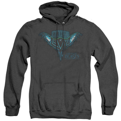 Fantastic Beasts Swooping Evil Mens Heather Hoodie Black Officially Licensed