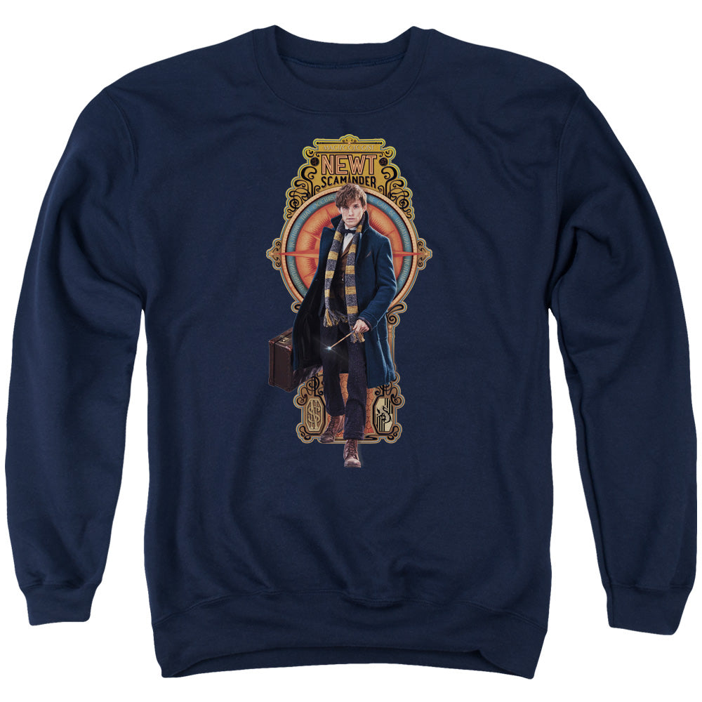 Fantastic Beasts Newt Scamander Mens Crewneck Sweatshirt Navy Blue