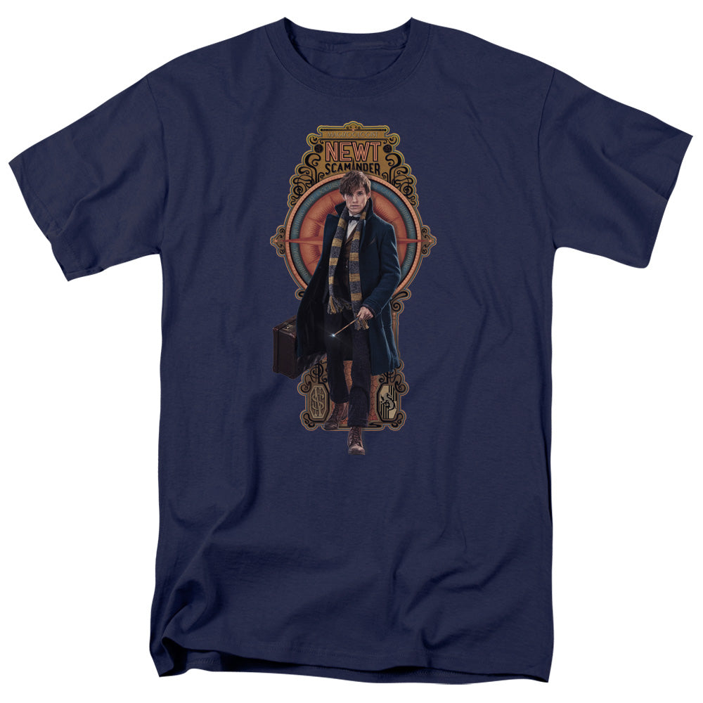 Fantastic Beasts Newt Scamander Mens T Shirt Navy Blue