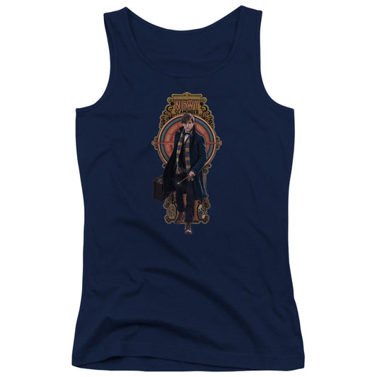 Fantastic Beasts Newt Scamander Womens Tank Top Shirt Navy Blue