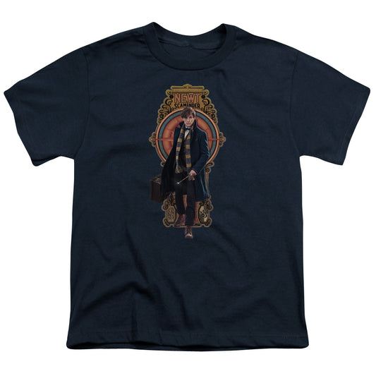 Fantastic Beasts Newt Scamander Kids Youth T Shirt Navy Blue