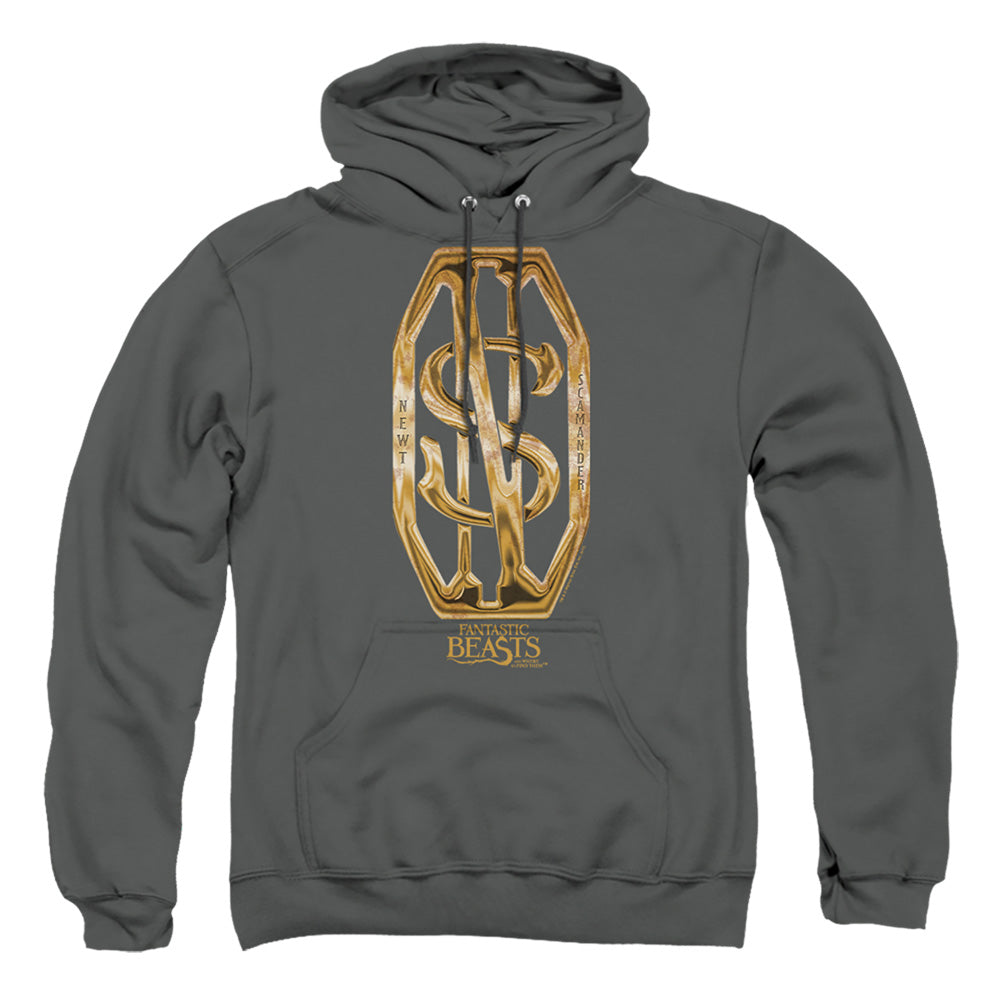 Fantastic Beasts Scamander Monogram Mens Hoodie Charcoal