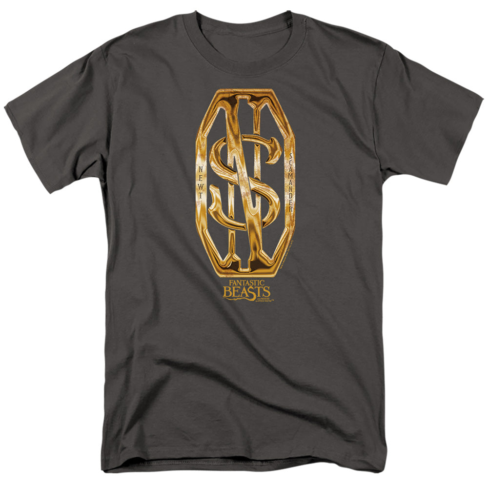 Fantastic Beasts Scamander Monogram Mens T Shirt Charcoal