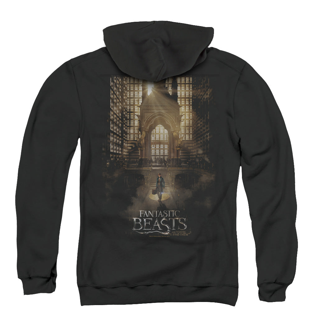 Fantastic Beasts Poster Back Print Zipper Mens Hoodie Black