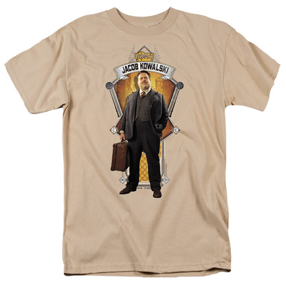 Fantastic Beasts Jacob Kowalski Mens T Shirt Sand