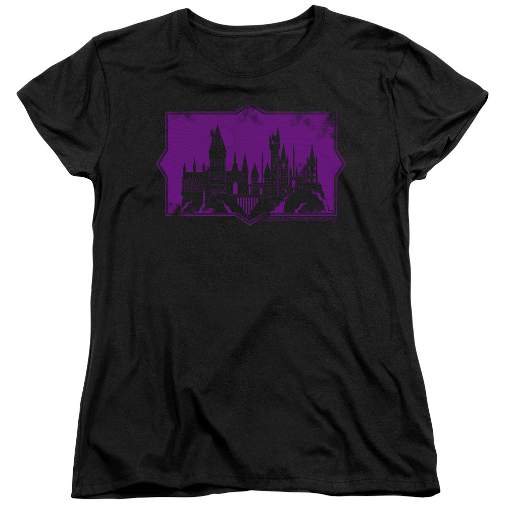 Fantastic Beasts 2 Hogwarts Silhouette Womens T Shirt Black