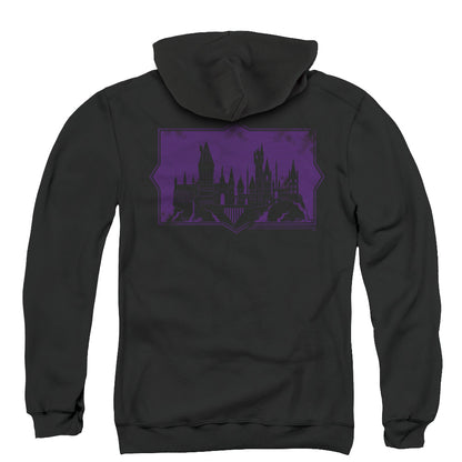 Fantastic Beasts 2 Hogwarts Silhouette Back Print Zipper Mens Hoodie Black