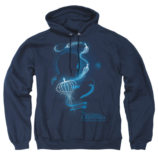 Fantastic Beasts 2 Newt Silhouette Mens Hoodie Navy