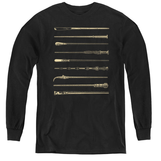 Fantastic Beasts 2 Wands Long Sleeve Kids Youth T Shirt Black