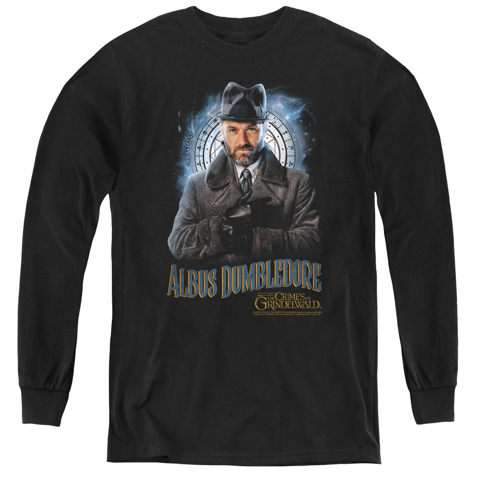 Fantastic Beasts 2 Dumbledore Long Sleeve Kids Youth T Shirt Black