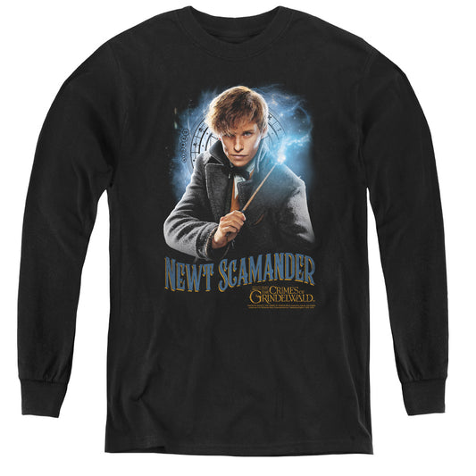 Fantastic Beasts 2 Scamander Monogram Long Sleeve Kids Youth T Shirt Black