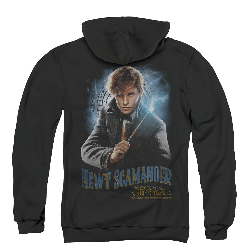 Fantastic Beasts 2 Scamander Monogram Back Print Zipper Mens Hoodie Black