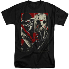 Load image into Gallery viewer, Freddy Vs Jason Vs Mens Tall T Shirt Black