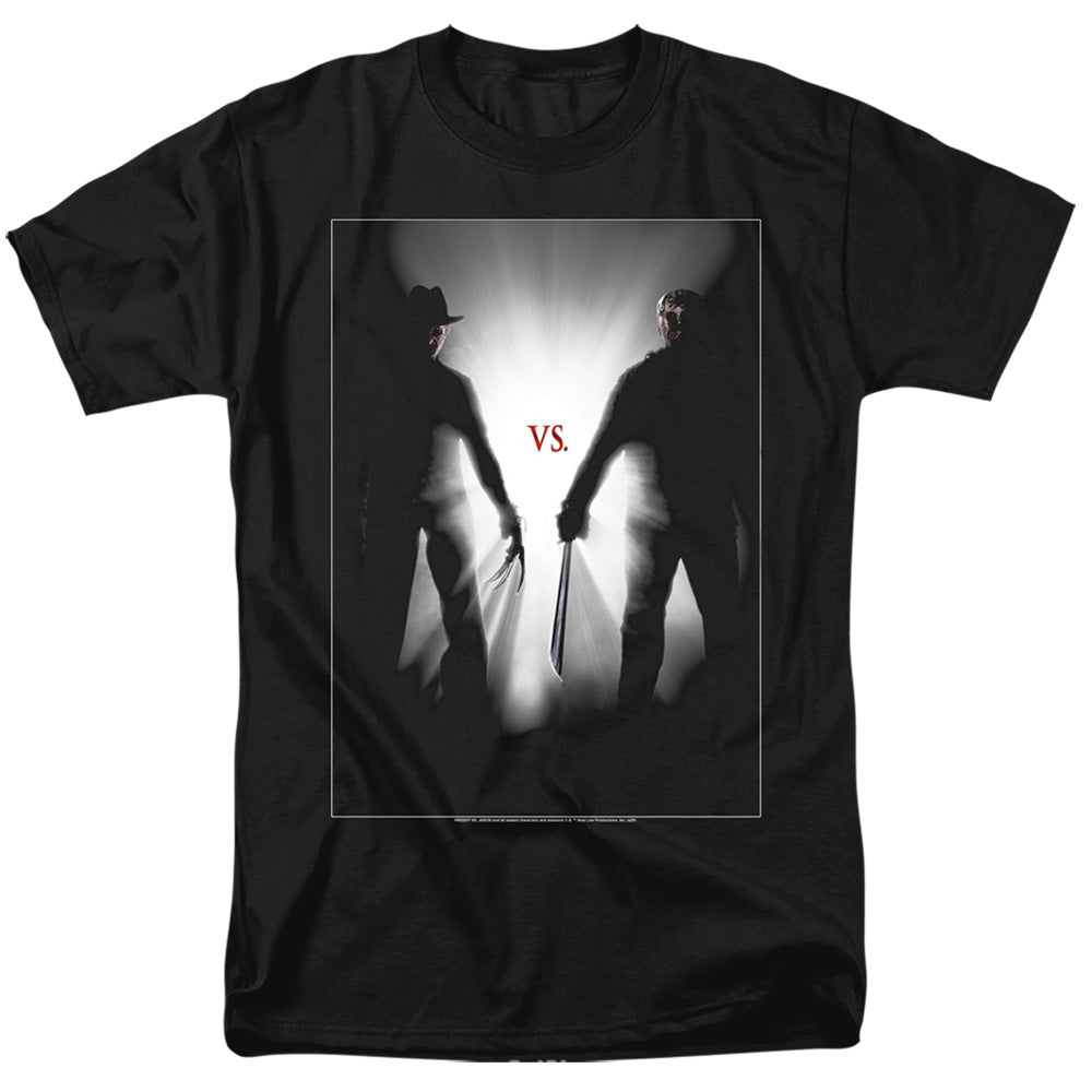 Freddy Vs Jason Silhouettes Mens T Shirt Black