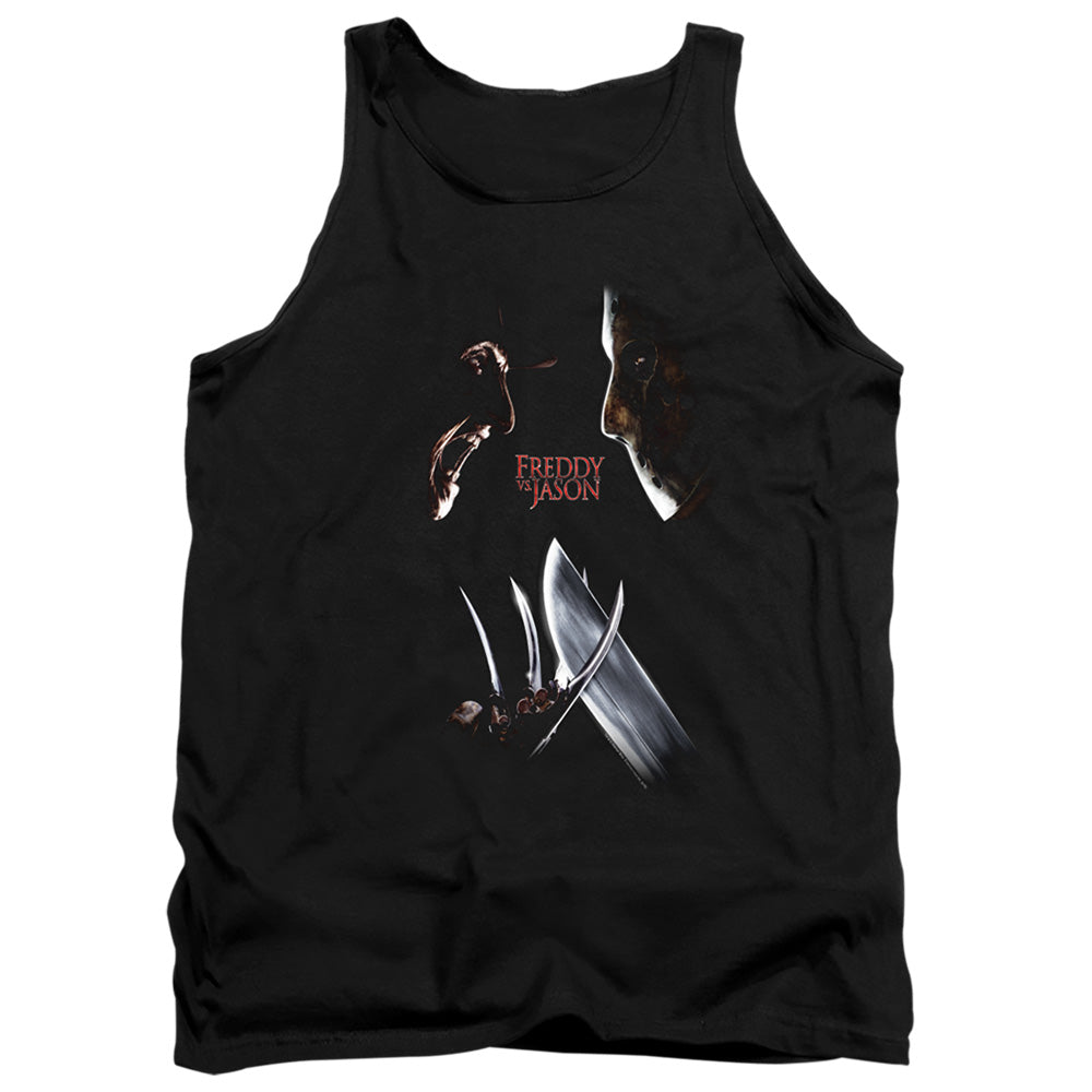 Freddy Vs Jason Face Off Mens Tank Top Shirt Black