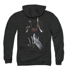 Load image into Gallery viewer, Freddy Vs Jason Face Off Back Print Zipper Mens Hoodie Black