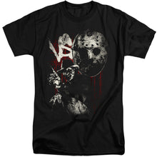 Load image into Gallery viewer, Freddy Vs Jason Scratches Mens Tall T Shirt Black