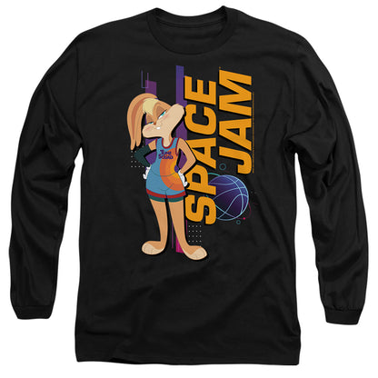 Space Jam 2 Lola Standing Mens Long Sleeve Shirt Black Officially Licensed