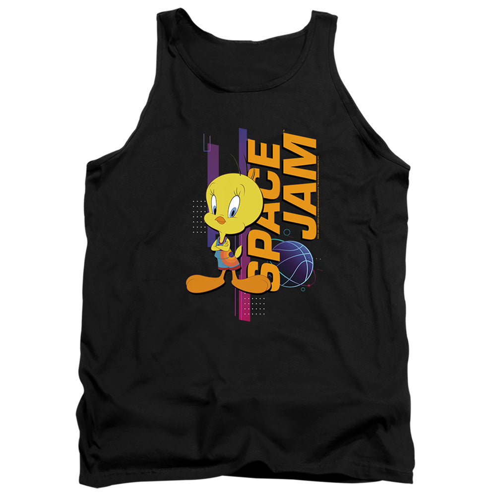 Space Jam 2 Tweety Standing Mens Tank Top Shirt Black