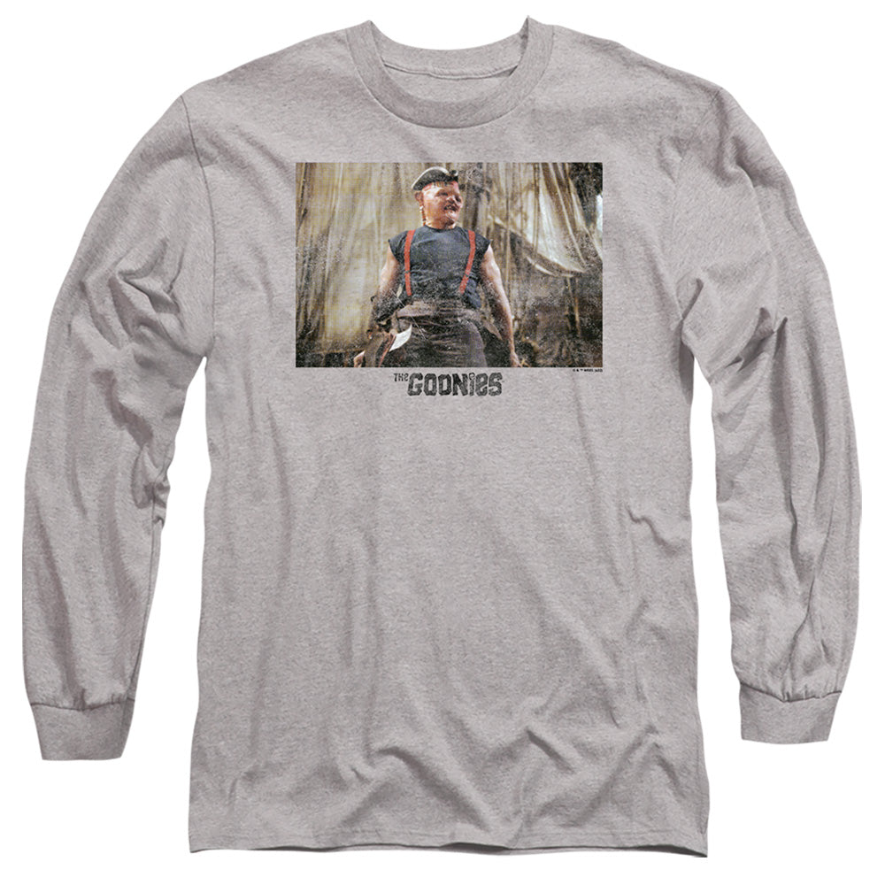 The Goonies Sloth 1 Mens Long Sleeve Shirt Athletic Heather