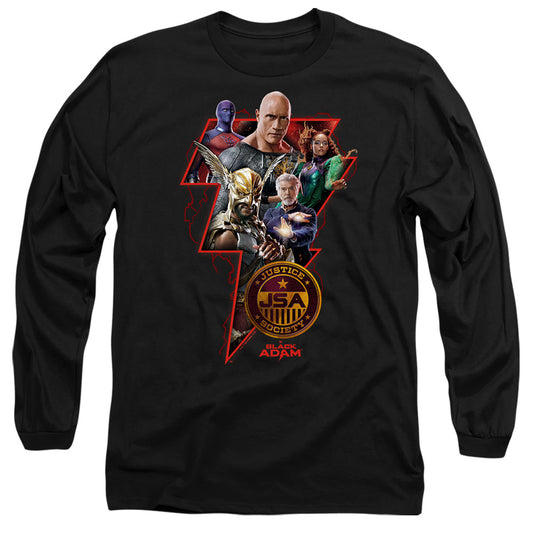 Black Adam Black Adam Character Bolt Mens Long Sleeve Shirt Black Officially Licensed
