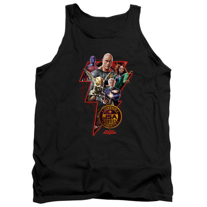 Black Adam Black Adam Character Bolt Mens Tank Top Shirt Black