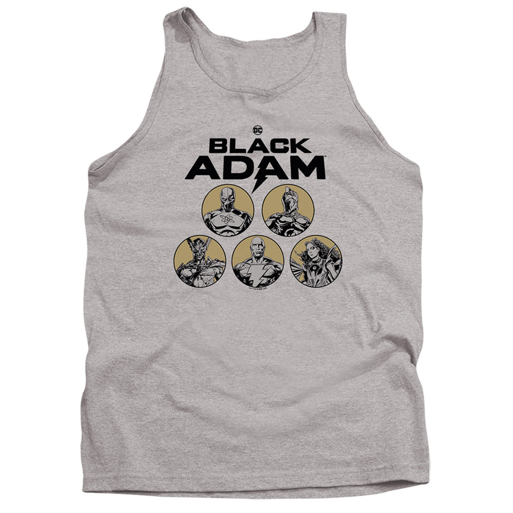 Black Adam Black Adam Contrast Group Mens Tank Top Shirt Athletic Heather