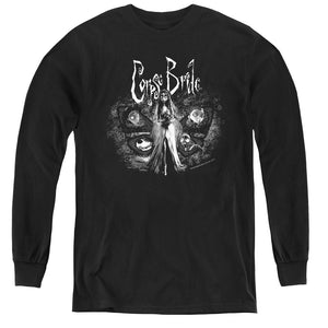 Corpse Bride Bride To Be Long Sleeve Kids Youth T Shirt Black