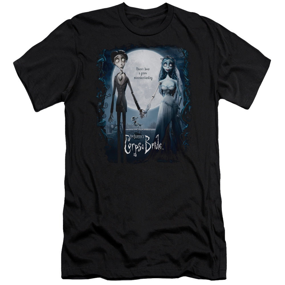 Corpse Bride Poster Slim Fit Mens T Shirt Black