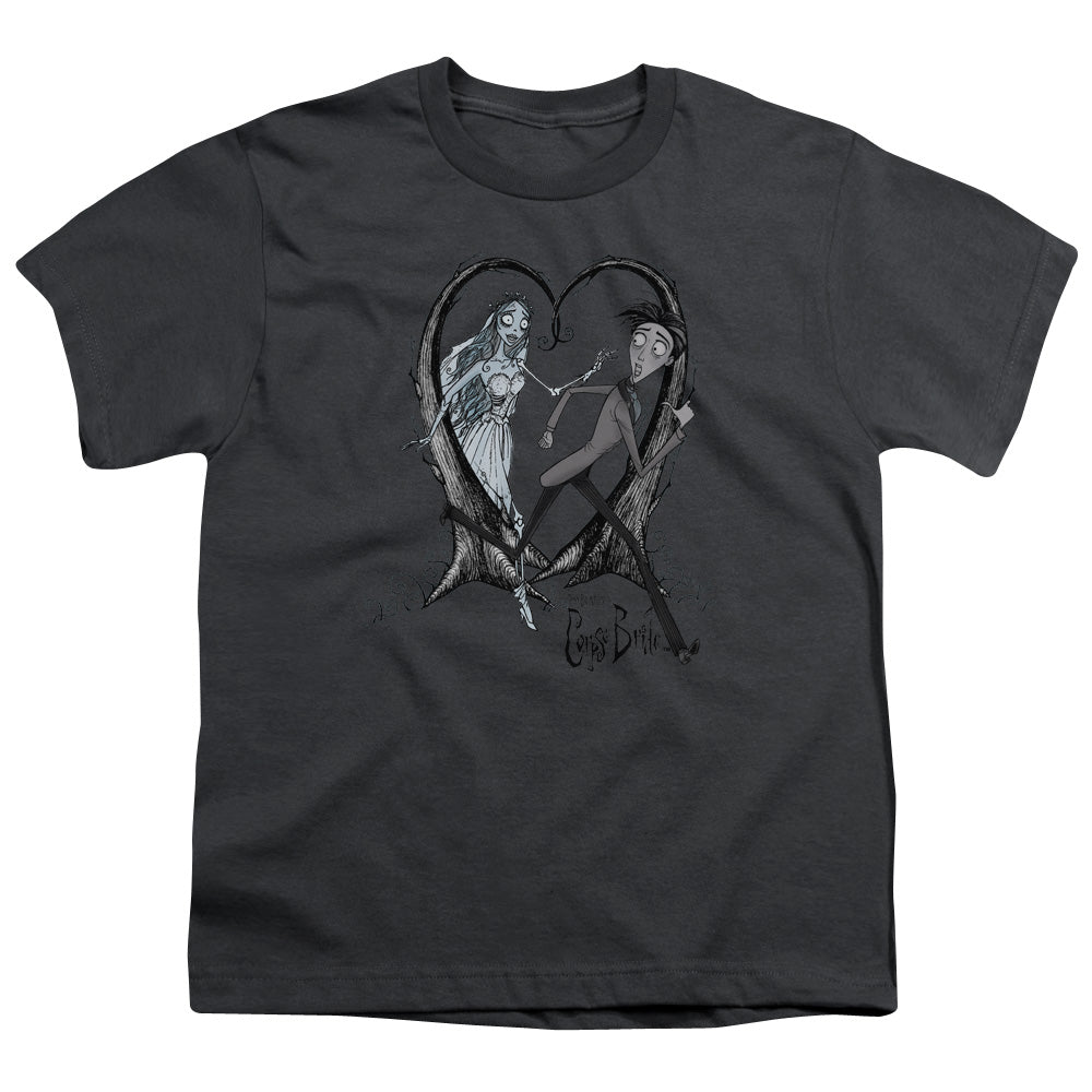 Corpse Bride Runaway Groom Kids Youth T Shirt Charcoal