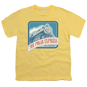 The Polar Express All Aboard Kids Youth T Shirt Yellow