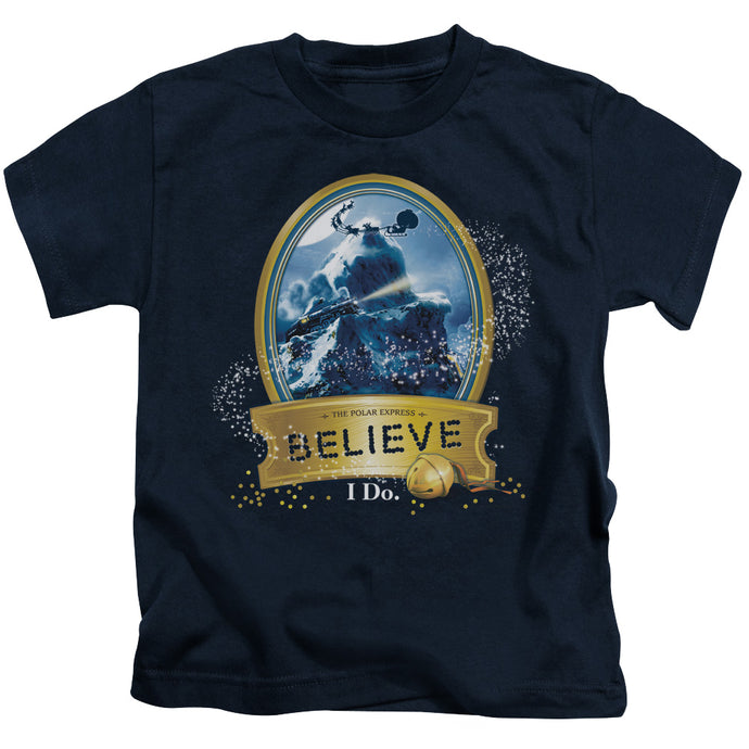 The Polar Express True Believer Juvenile Kids Youth T Shirt Navy Blue