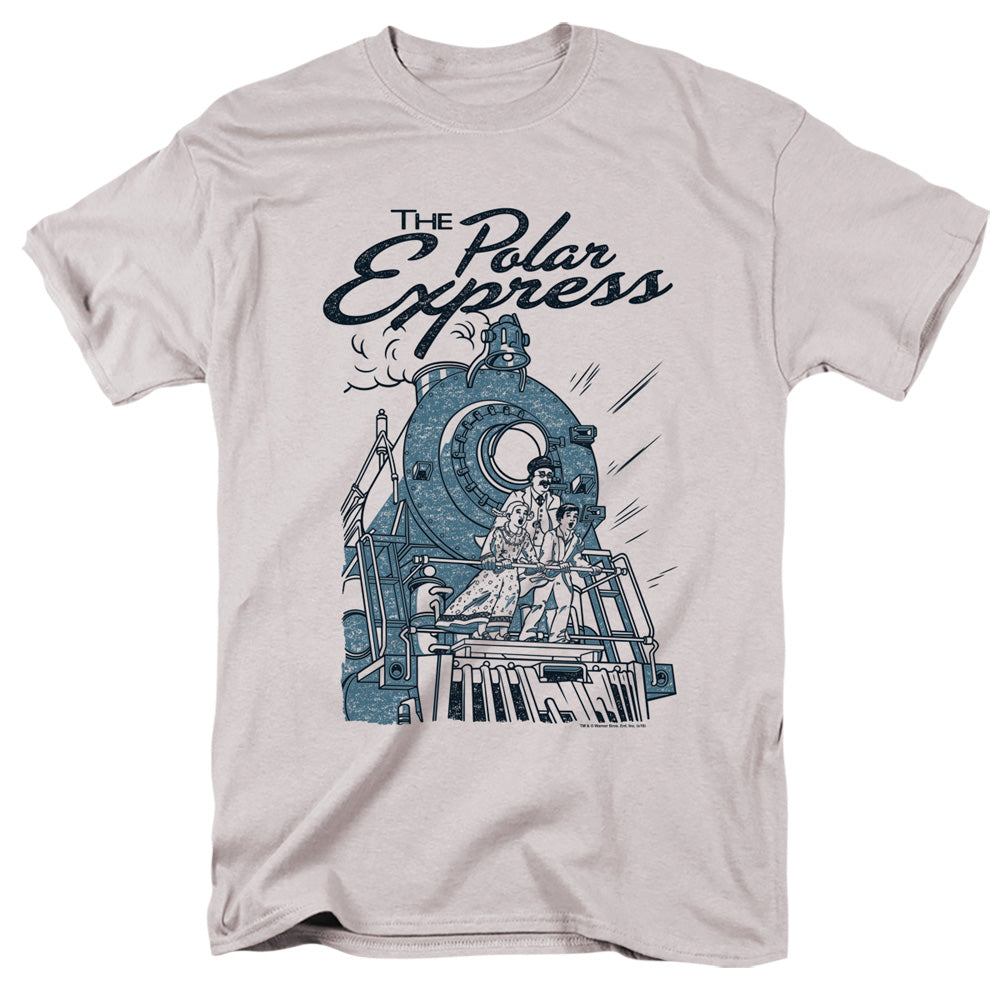 Polar Express Rail Riders Mens T Shirt Silver