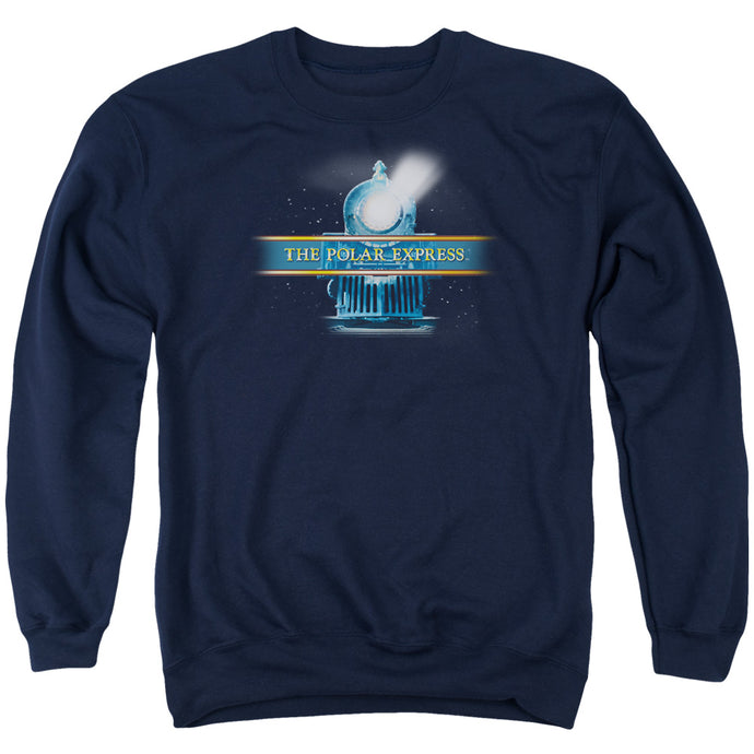 The Polar Express Train Logo Mens Crewneck Sweatshirt Navy Blue